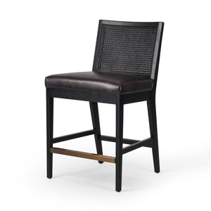 Antonia Cane Armless Bar + Counter Stool In Sonoma Black-Brushed Ebony-Brushed Ebony Cane-Counter
