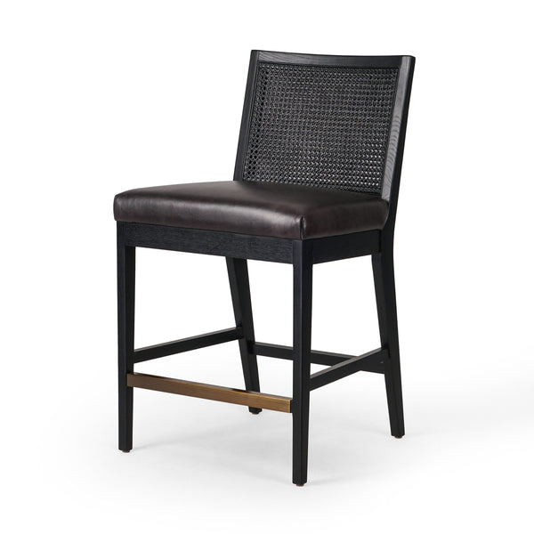 Antonia Cane Armless Bar + Counter Stool In Sonoma Black-Brushed Ebony-Brushed Ebony Cane-Counter