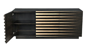 Tyson Sideboard in Ebony and Washed Walnut Finish