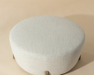 CYAN OTTOMAN - NATURAL - MERINO PEARL
