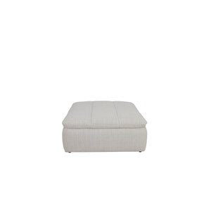 Moe's Lino Ottoman in Textured Oat