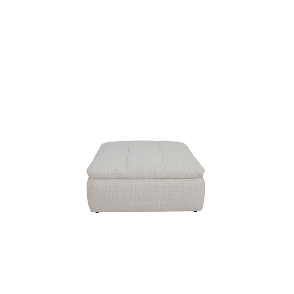 Moe's Lino Ottoman in Textured Oat