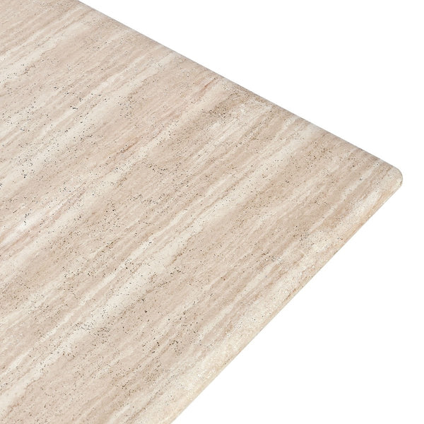 Aiden Outdoor Rectangle Dining Table, Beige Concrete