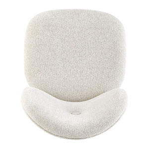 Nisha KD Fabric Dining Side Chair, Posh Ivory