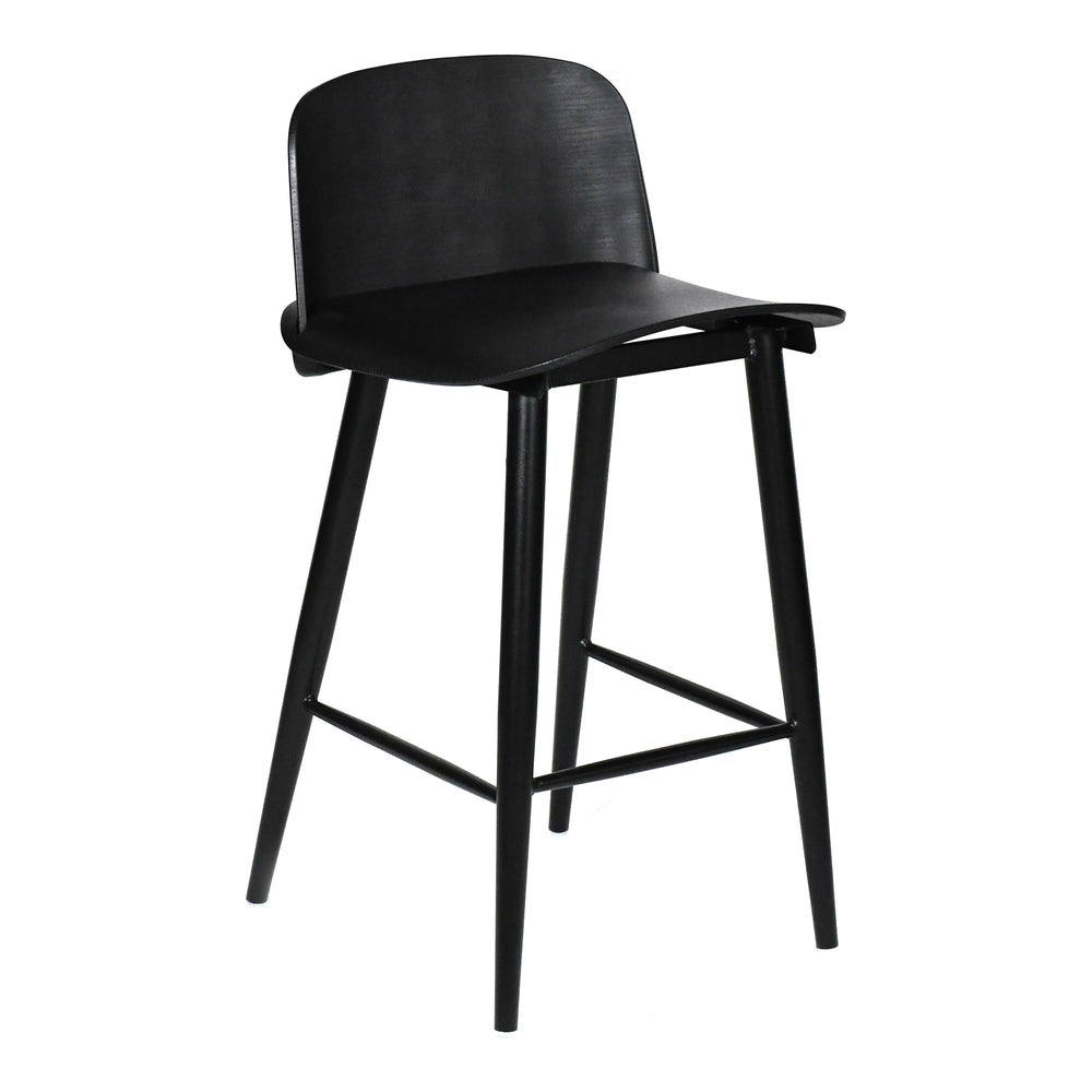 Moe's Looey Counter Stool Set of Two in Black