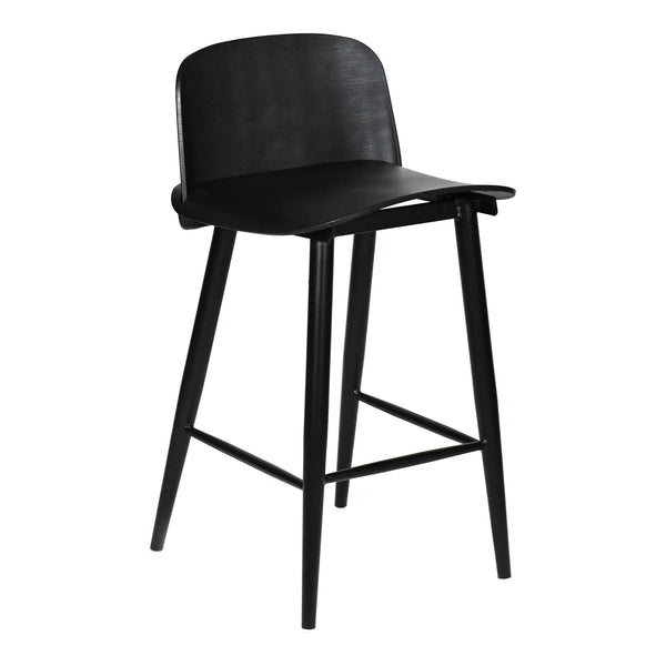 Moe's Looey Counter Stool Set of Two in Black