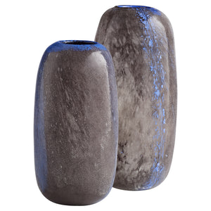 Small Bluesposion Vase in Black and Blue