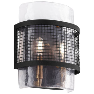 Panorama Wall Mount in Noir / Aged Brass