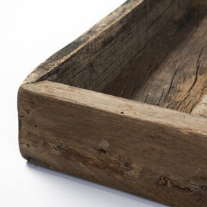 Carson (Large) 30L x 30W Brown Reclaimed Wood Tray