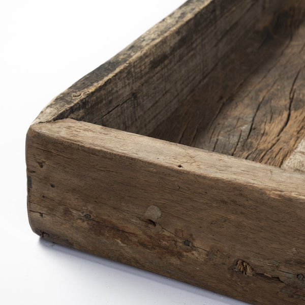 Carson (Large) 30L x 30W Brown Reclaimed Wood Tray