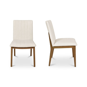 Moe's Demi Dining Chair Set of 2 in Cream