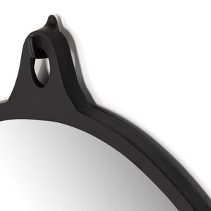 Hyde Round Mirror In Black Aluminum