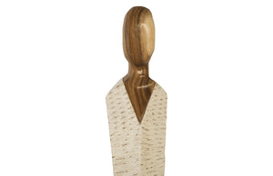 Vested Female Sculpture, Natural/White Gold, MD