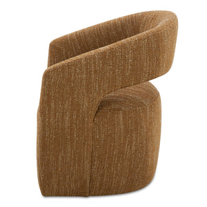 Moe's Barrow Rolling Dining Chair in Amber Glow