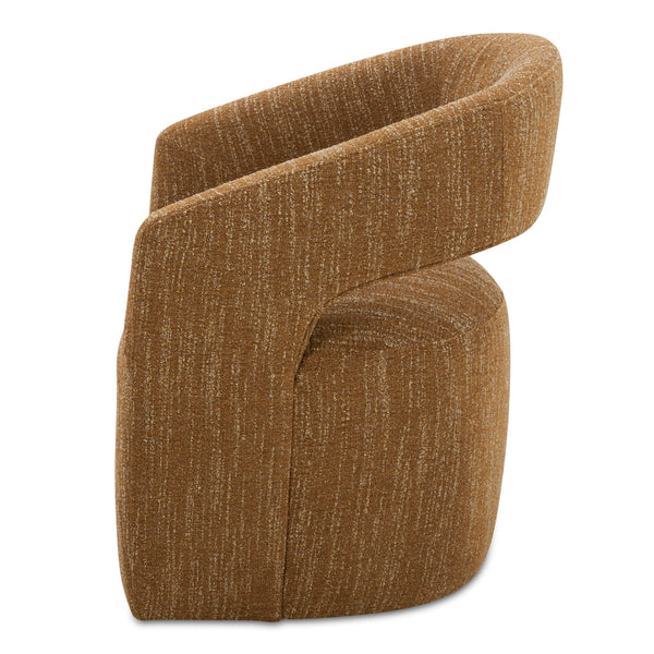 Moe's Barrow Rolling Dining Chair in Amber Glow