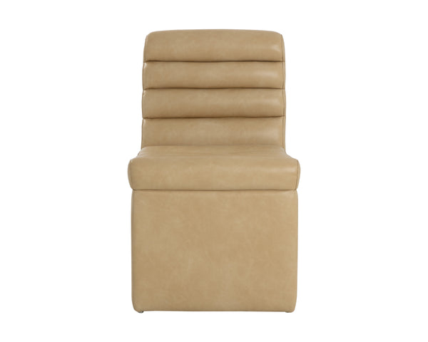 NORM WHEELED DINING CHAIR - COPLEY LATTE