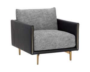 ASHI ARMCHAIR - NASH ZEBRA / COAL BLACK