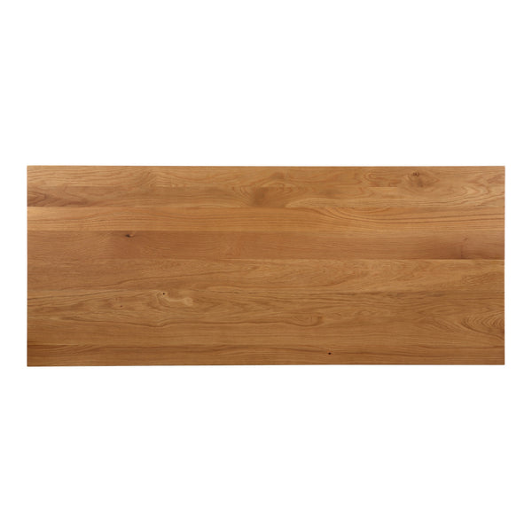 Moe's Profecto Desk in Natural Oak with Steel Frame