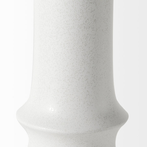 Laforge 17.3H White Ceramic Vase