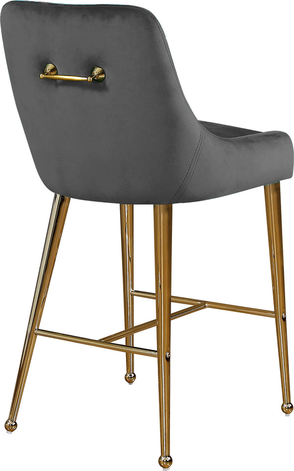 Irvin Stool In Grey Velvet
