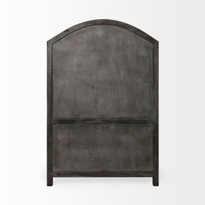 Barrett 48.5L X 17.25W X 73H Gray Solid Wood Display Cabinet
