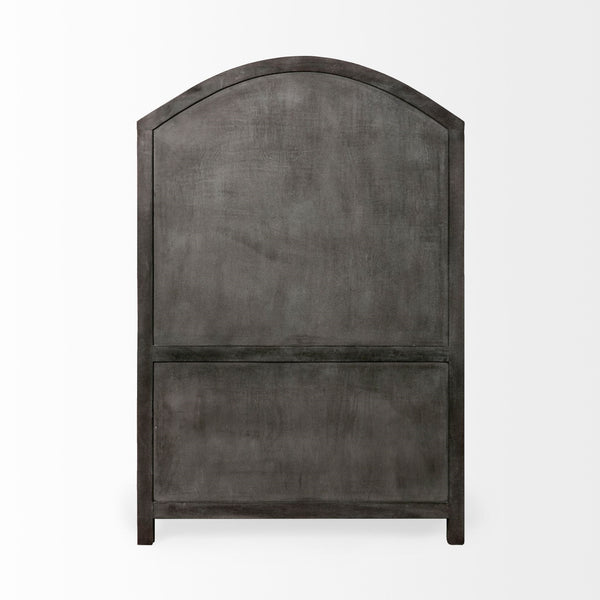 Barrett 48.5L X 17.25W X 73H Gray Solid Wood Display Cabinet