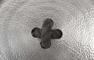 Button Wall Tile, Hammered Metal, Aluminum Finish