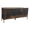 Moe's Artists Large Black Sideboard, Rustic Finish
