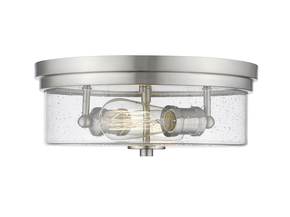 Bohin 2 Light Flush Mount in Brushed Nickel  Finish