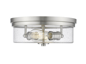 Bohin 2 Light Flush Mount in Brushed Nickel  Finish