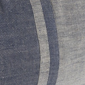 Aubrielle 14L x 26W Gray and Blue Fabric Color Blocked Decorative Pillow Cover