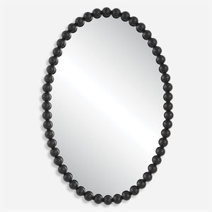Serna Black Oval Mirror