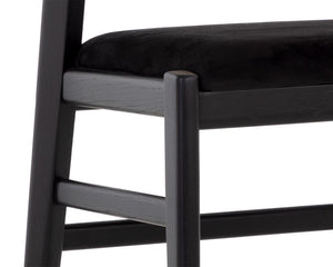 ANNEX COUNTER STOOL - VELVET BLACK / NATURAL