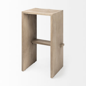 Aida 30" Seat Height Light Gray Wood Bar Stool