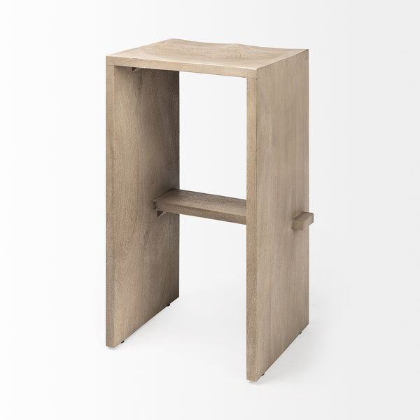 Aida 30" Seat Height Light Gray Wood Bar Stool