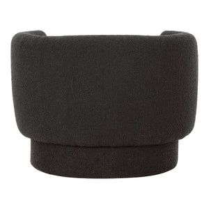 Moe's Koba Chair Maya Black with Wood Frame