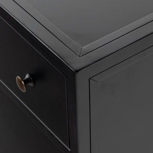 Belmont Large Storage Nightstand In Black