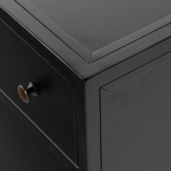 Belmont Large Storage Nightstand In Black