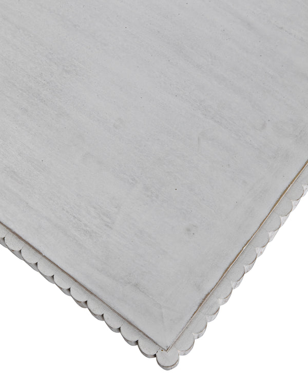 Humphrey Mahogany Coffee Table in White Wash Finish