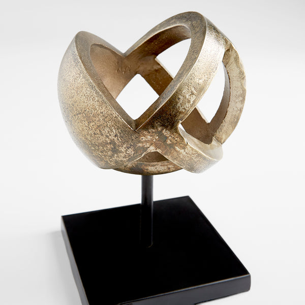 Small Grotto Sculpture in Antique Brass and Black