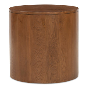 Theo One Drawer Nightstand in Brown Oak