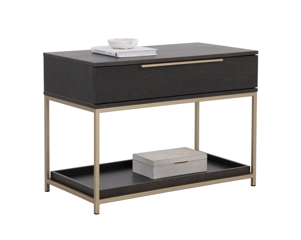 REBEL NIGHTSTAND - LARGE - GOLD - CHARCOAL GREY