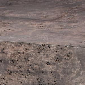 Archer Burl Wood Console, Grey