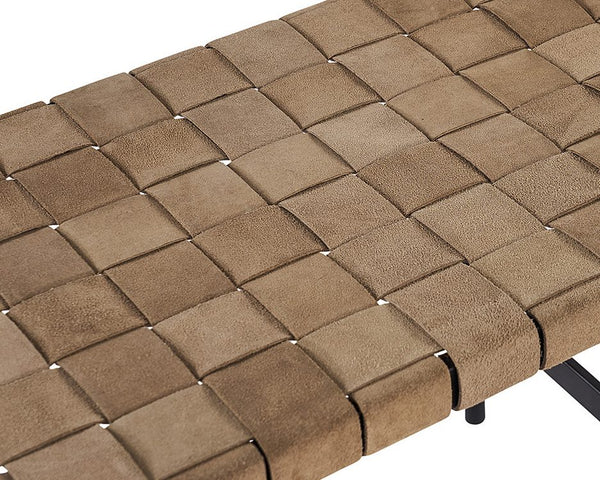 Omari Bench - Black - Light Tan