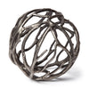 Sphaira II Large 7L x 7W Silver Cast Aluminum Decorative Tree Branch Orb