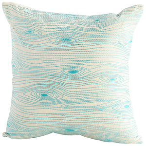 Pillow Cover | Turquoise & White - 18 x 18
