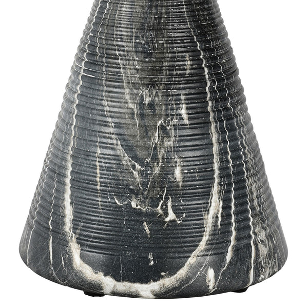 Fern Outdoor Round Accent Table - Black