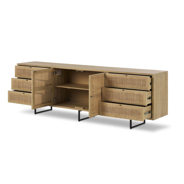Carmel Sideboard 96" - Natural Cane