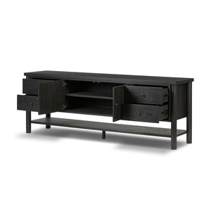 Roark Media Console - Ebony Oak Veneer