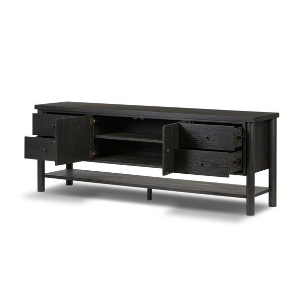 Roark Media Console - Ebony Oak Veneer